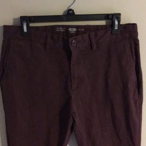 Old navy ultimate slim maroon pants